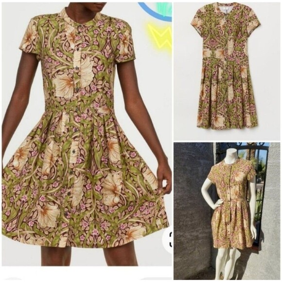 Morris & Co. X H&M Dresses & Skirts - Morris & Co x H&M Pimpernel Floral Fit & Flare Dress Size 6 Cottagecore Boho